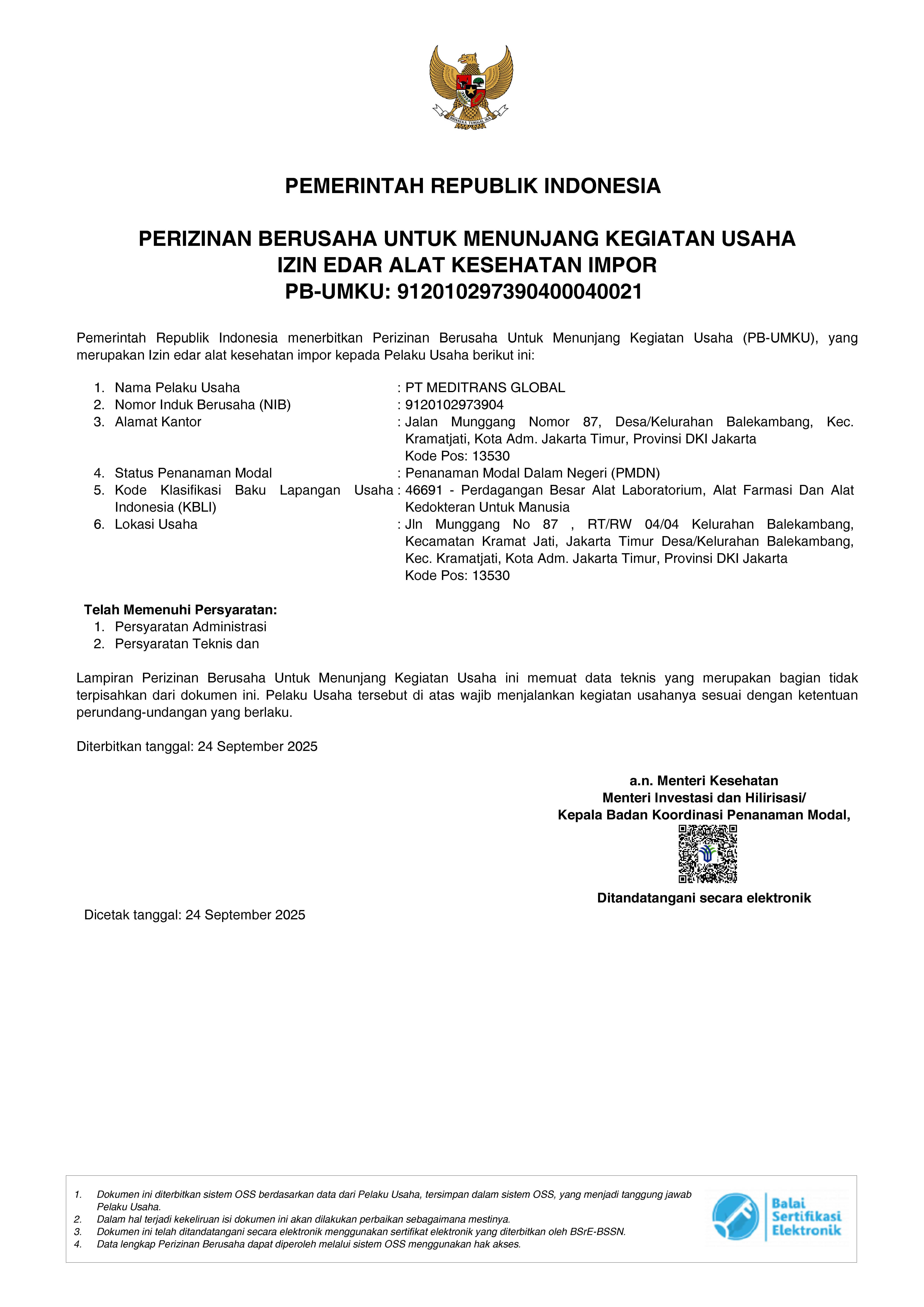 Certificates and Licenses